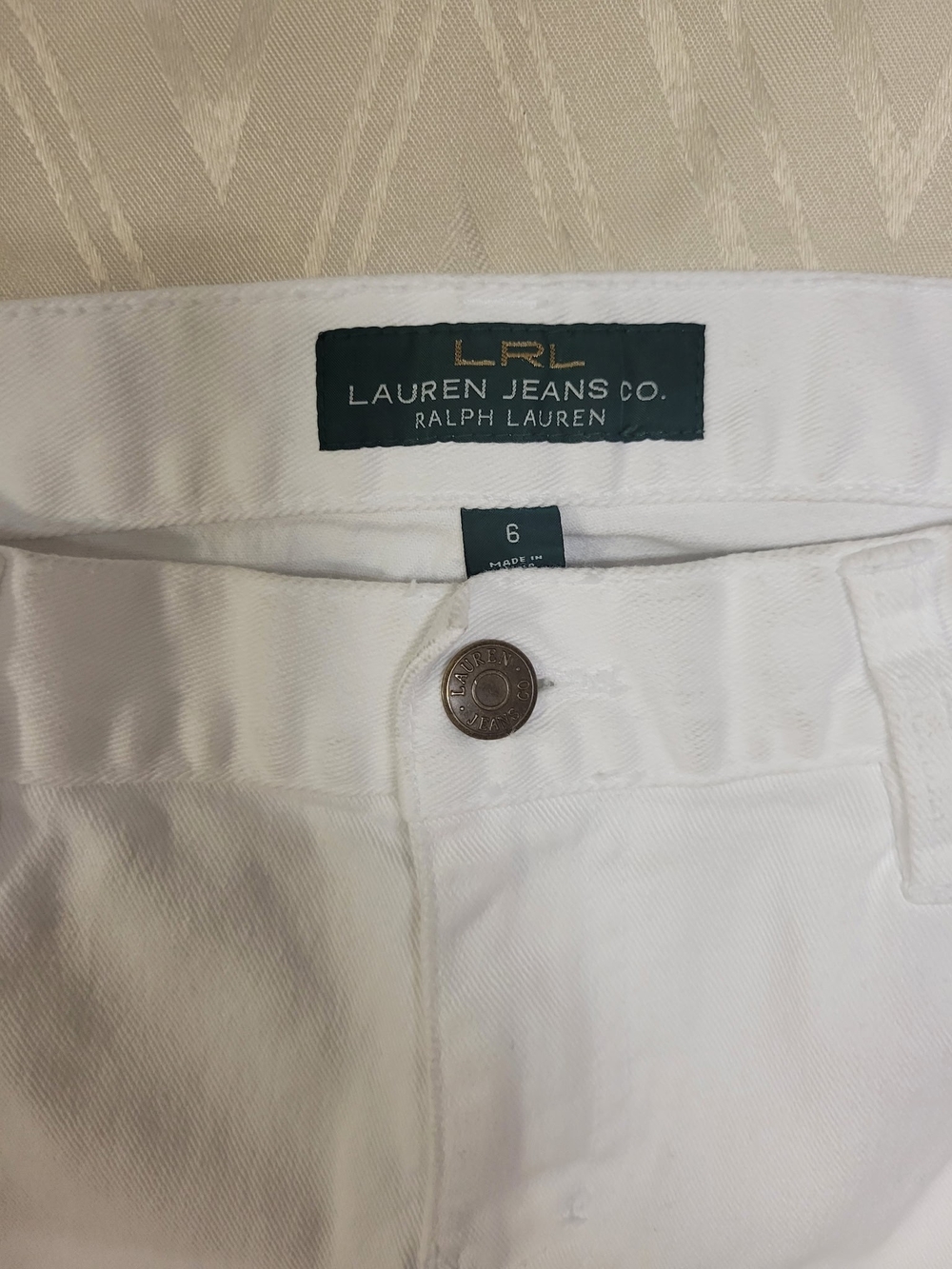 Ralph Lauren White High-Rise Jeans